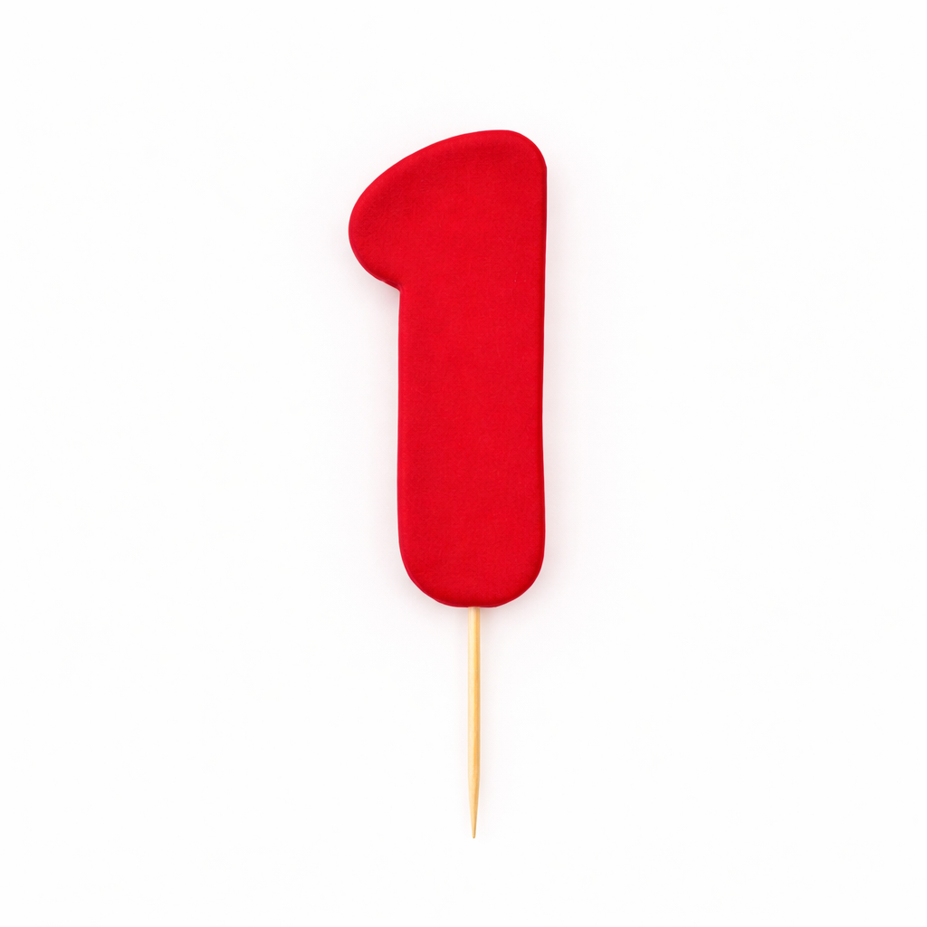 Fondant cake topper number
