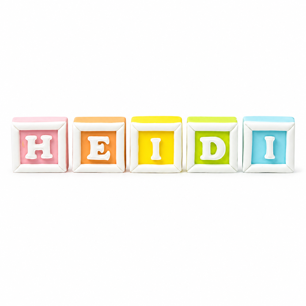Fondant number blocks pastel cake decoration