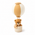 Teddy Bear Hot Air Balloon Cake Topper – Baby Shower & First Birthday Fondant Decorations