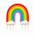 Rainbow Cake Topper Fondant – Rainbow Cake Decorations with Clouds