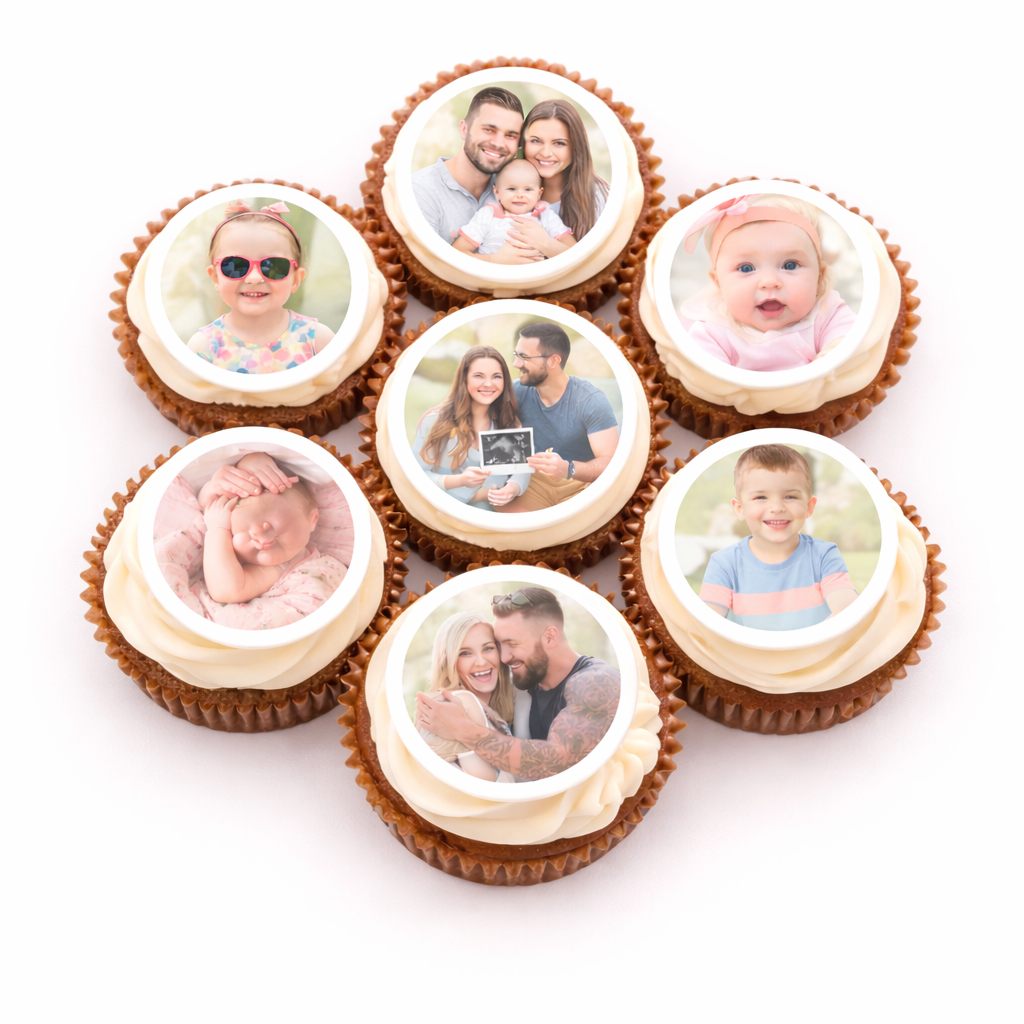 Edible images customisable cupcake toppers